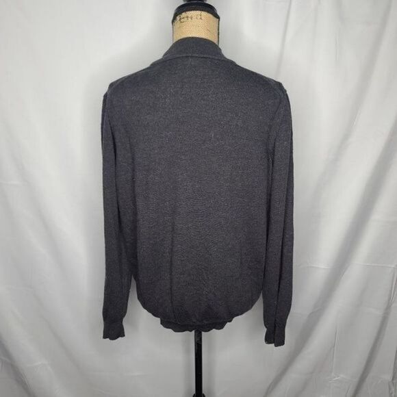 Nordstrom Mock Neck Dark Grey Merino Wool Sweater Size XL - Picture 4 of 11